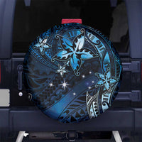 Hawaii Makahiki Season Spare Tire Cover Floral Tribal Tattoo Blue Galaxy LT05 - Polynesian Pride