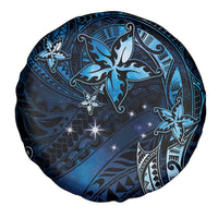 Hawaii Makahiki Season Spare Tire Cover Floral Tribal Tattoo Blue Galaxy LT05 - Polynesian Pride
