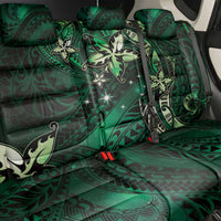Hawaii Makahiki Season Back Car Seat Cover Floral Tribal Tattoo Green Galaxy LT05 - Polynesian Pride