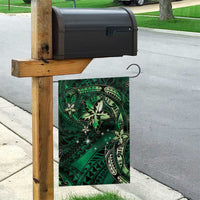 Hawaii Makahiki Season Garden Flag Floral Tribal Tattoo Green Galaxy LT05 - Polynesian Pride