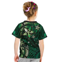 Hawaii Makahiki Season Kid T Shirt Floral Tribal Tattoo Green Galaxy LT05 - Polynesian Pride