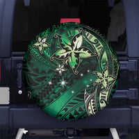 Hawaii Makahiki Season Spare Tire Cover Floral Tribal Tattoo Green Galaxy LT05 - Polynesian Pride