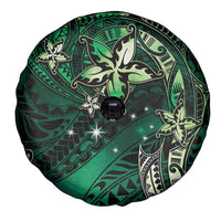 Hawaii Makahiki Season Spare Tire Cover Floral Tribal Tattoo Green Galaxy LT05 - Polynesian Pride
