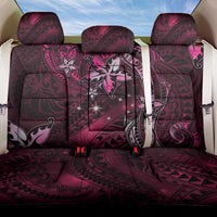 Hawaii Makahiki Season Back Car Seat Cover Floral Tribal Tattoo Pink Galaxy LT05 One Size Pink - Polynesian Pride