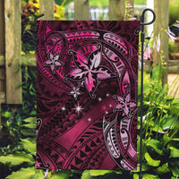 Hawaii Makahiki Season Garden Flag Floral Tribal Tattoo Pink Galaxy LT05 Garden Flag Pink - Polynesian Pride