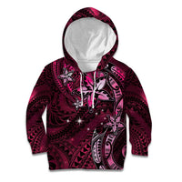 Hawaii Makahiki Season Kid Hoodie Floral Tribal Tattoo Pink Galaxy LT05 Hoodie Pink - Polynesian Pride
