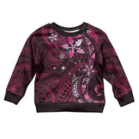 Hawaii Makahiki Season Kid Ugly Christmas Sweater Floral Tribal Tattoo Pink Galaxy LT05 Kid Pink - Polynesian Pride
