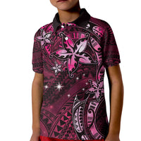Hawaii Makahiki Season Kid Polo Shirt Floral Tribal Tattoo Pink Galaxy LT05 Kid Pink - Polynesian Pride