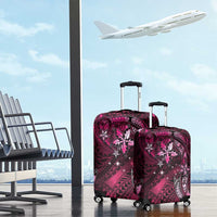Hawaii Makahiki Season Luggage Cover Floral Tribal Tattoo Pink Galaxy LT05 - Polynesian Pride
