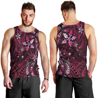 Hawaii Makahiki Season Men Tank Top Floral Tribal Tattoo Pink Galaxy LT05 - Polynesian Pride