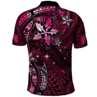 Hawaii Makahiki Season Polo Shirt Floral Tribal Tattoo Pink Galaxy LT05 - Polynesian Pride