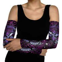 Hawaii Makahiki Season Arm Sleeves Floral Tribal Tattoo Purple Galaxy LT05 - Polynesian Pride