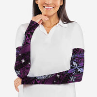 Hawaii Makahiki Season Arm Sleeves Floral Tribal Tattoo Purple Galaxy LT05 - Polynesian Pride