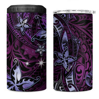 Hawaii Makahiki Season 4 in 1 Can Cooler Tumbler Floral Tribal Tattoo Purple Galaxy LT05 One Size: 16 oz Purple - Polynesian Pride