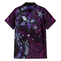 Hawaii Makahiki Season Hawaiian Shirt Floral Tribal Tattoo Purple Galaxy LT05 - Polynesian Pride