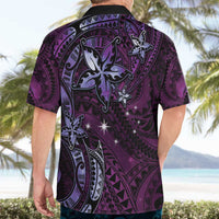 Hawaii Makahiki Season Hawaiian Shirt Floral Tribal Tattoo Purple Galaxy LT05 - Polynesian Pride