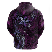Hawaii Makahiki Season Hoodie Floral Tribal Tattoo Purple Galaxy LT05 - Polynesian Pride