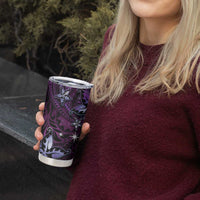Hawaii Makahiki Season Tumbler Cup Floral Tribal Tattoo Purple Galaxy LT05 - Polynesian Pride