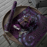 Hawaii Makahiki Season Wrapping Paper Floral Tribal Tattoo Purple Galaxy LT05 - Polynesian Pride