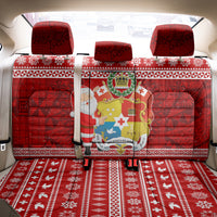 Tonga Christmas Back Car Seat Cover Kilisimasi Fiefia Santas Coat Of Arms LT05 - Polynesian Pride