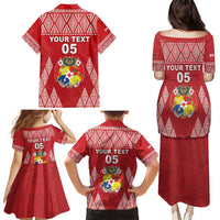 Custom Tonga Rugby Family Matching Puletasi and Hawaiian Shirt Tonga Mate Ma'a Take The Lead LT05 - Polynesian Pride