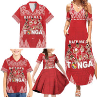 Custom Tonga Rugby Family Matching Summer Maxi Dress and Hawaiian Shirt Tonga Mate Ma'a Take The Lead LT05 - Polynesian Pride