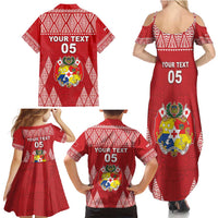 Custom Tonga Rugby Family Matching Summer Maxi Dress and Hawaiian Shirt Tonga Mate Ma'a Take The Lead LT05 - Polynesian Pride