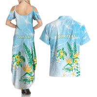 Personalised 2025 Aloha Hawaii Couples Matching Summer Maxi Dress and Hawaiian Shirt Tropical Flowers And Honu LT05 - Polynesian Pride