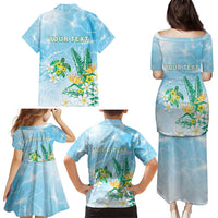 Personalised 2025 Aloha Hawaii Family Matching Puletasi and Hawaiian Shirt Tropical Flowers And Honu LT05 - Polynesian Pride