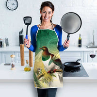New Zealand Pigeon Kereru Apron Maori Fern Art Green Gradient LT05 - Polynesian Pride