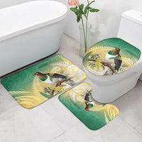 New Zealand Pigeon Kereru Bathroom Set Maori Fern Art Green Gradient LT05 - Polynesian Pride