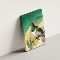 New Zealand Pigeon Kereru Canvas Wall Art Maori Fern Art Green Gradient LT05 - Polynesian Pride