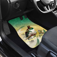 New Zealand Pigeon Kereru Car Mats Maori Fern Art Green Gradient LT05 - Polynesian Pride