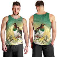 New Zealand Pigeon Kereru Men Tank Top Maori Fern Art Green Gradient LT05 - Polynesian Pride