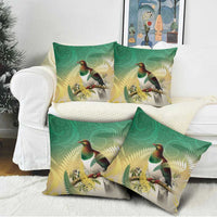 New Zealand Pigeon Kereru Pillow Cover Maori Fern Art Green Gradient LT05 - Polynesian Pride
