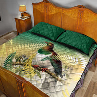 New Zealand Pigeon Kereru Quilt Bed Set Maori Fern Art Green Gradient LT05 - Polynesian Pride