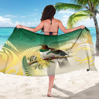 New Zealand Pigeon Kereru Sarong Maori Fern Art Green Gradient LT05 - Polynesian Pride