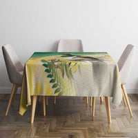 New Zealand Pigeon Kereru Tablecloth Maori Fern Art Green Gradient - Polynesian Pride