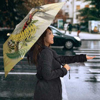 New Zealand Pigeon Kereru Umbrella Maori Fern Art Green Gradient LT05 - Polynesian Pride