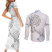Brain Cancer Warrior Couples Matching Short Sleeve Bodycon Dress and Long Sleeve Button Shirt Never Give Up