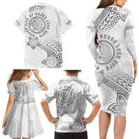 Brain Cancer Warrior Family Matching Long Sleeve Bodycon Dress and Hawaiian Shirt Never Give Up LT05 - Polynesian Pride