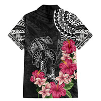 Black Polynesian Hammerhead Shark Tribal Pattern Family Matching Mermaid Dress and Hawaiian Shirt LT05 - Polynesian Pride