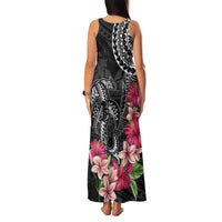 Black Polynesian Hammerhead Shark Tribal Pattern Family Matching Tank Maxi Dress and Hawaiian Shirt LT05 - Polynesian Pride