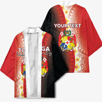 Personalised Tonga Emancipation Day Kimono Tongan Ngatu Pattern With Plumeria