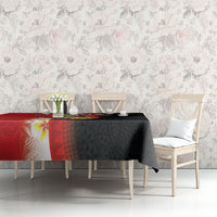Tonga Emancipation Day Tablecloth Tongan Ngatu Pattern With Plumeria