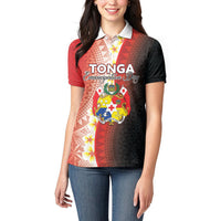 Personalised Tonga Emancipation Day Women Polo Shirt Tongan Ngatu Pattern With Plumeria