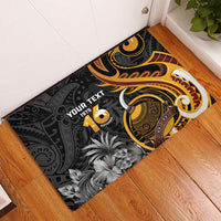 Personalised Papua New Guinea Rubber Doormat Happy Independence Day LT05 - Polynesian Pride
