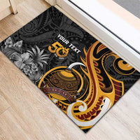 Personalised Papua New Guinea Rubber Doormat Happy Independence Day LT05 - Polynesian Pride