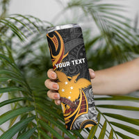 Personalised Papua New Guinea Skinny Tumbler Happy 50th Independence Anniversary - Polynesian Pride