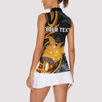 Personalised Papua New Guinea Women Sleeveless Polo Shirt Happy 50th Independence Anniversary LT05 - Polynesian Pride